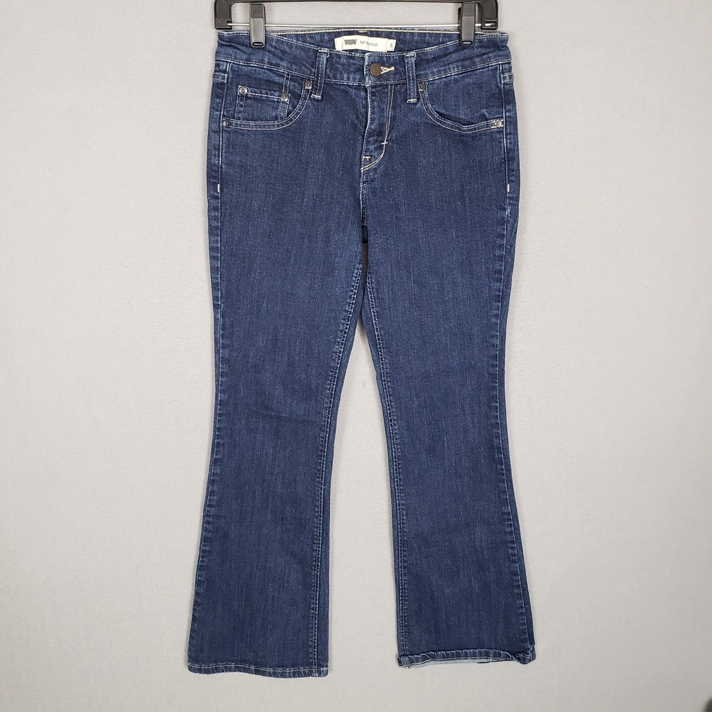 Levi's 518 Bootcut Jeans Dark Wash Denim Western Cowgirl Rodeo Country Size 27